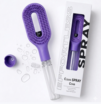 Olyia-Spray Detangle Brush 2 in 1