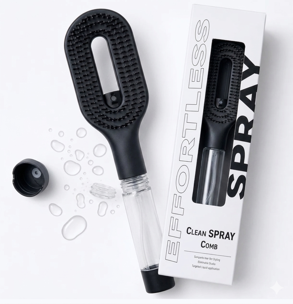 Olyia-Spray Detangle Brush 2 in 1